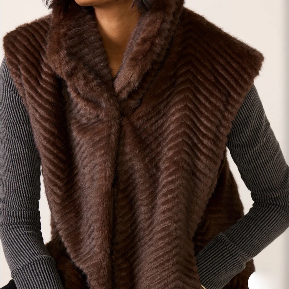 Avec Les Filles Mink Faux Fur Vest